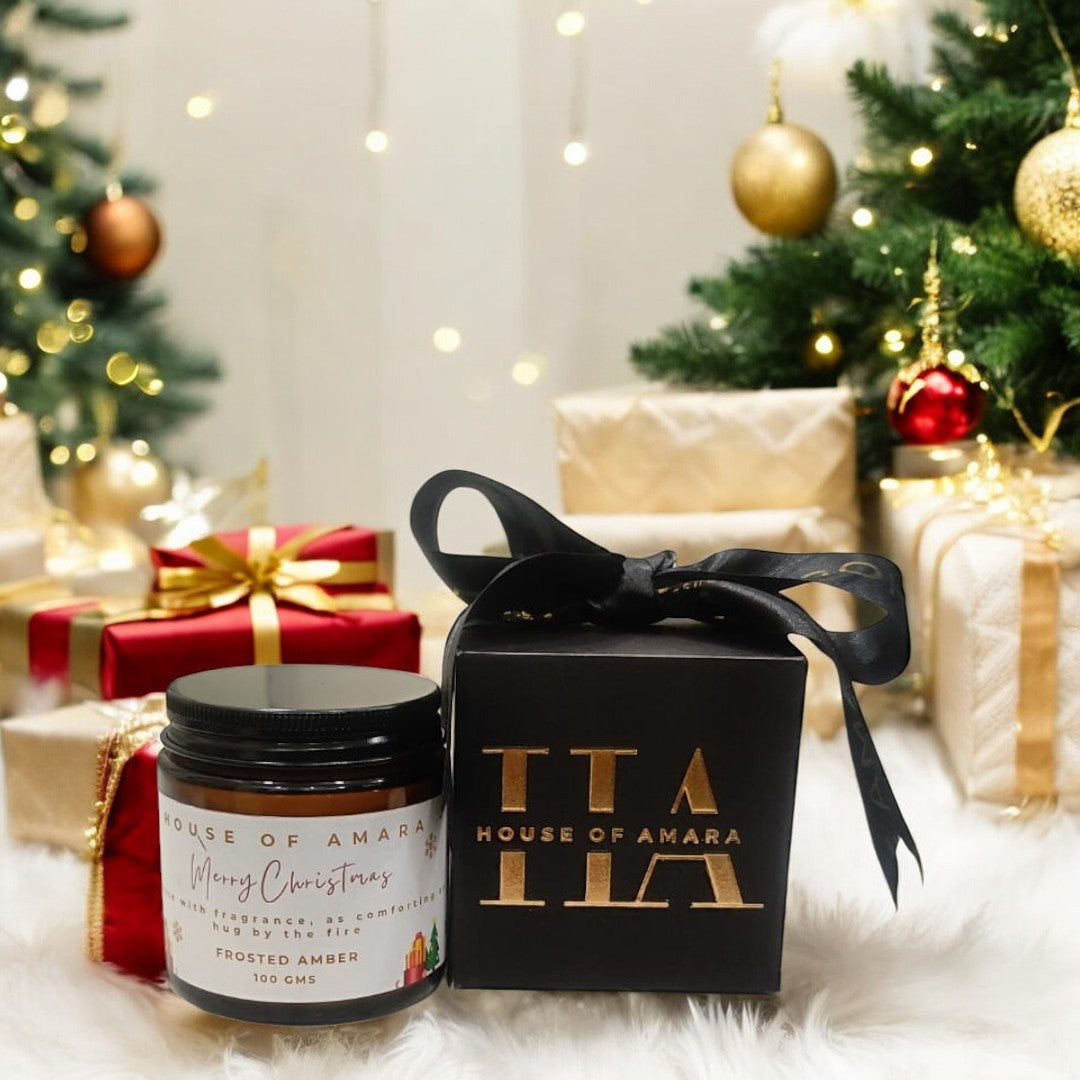 Frosted Amber Scented Candle Secondary image