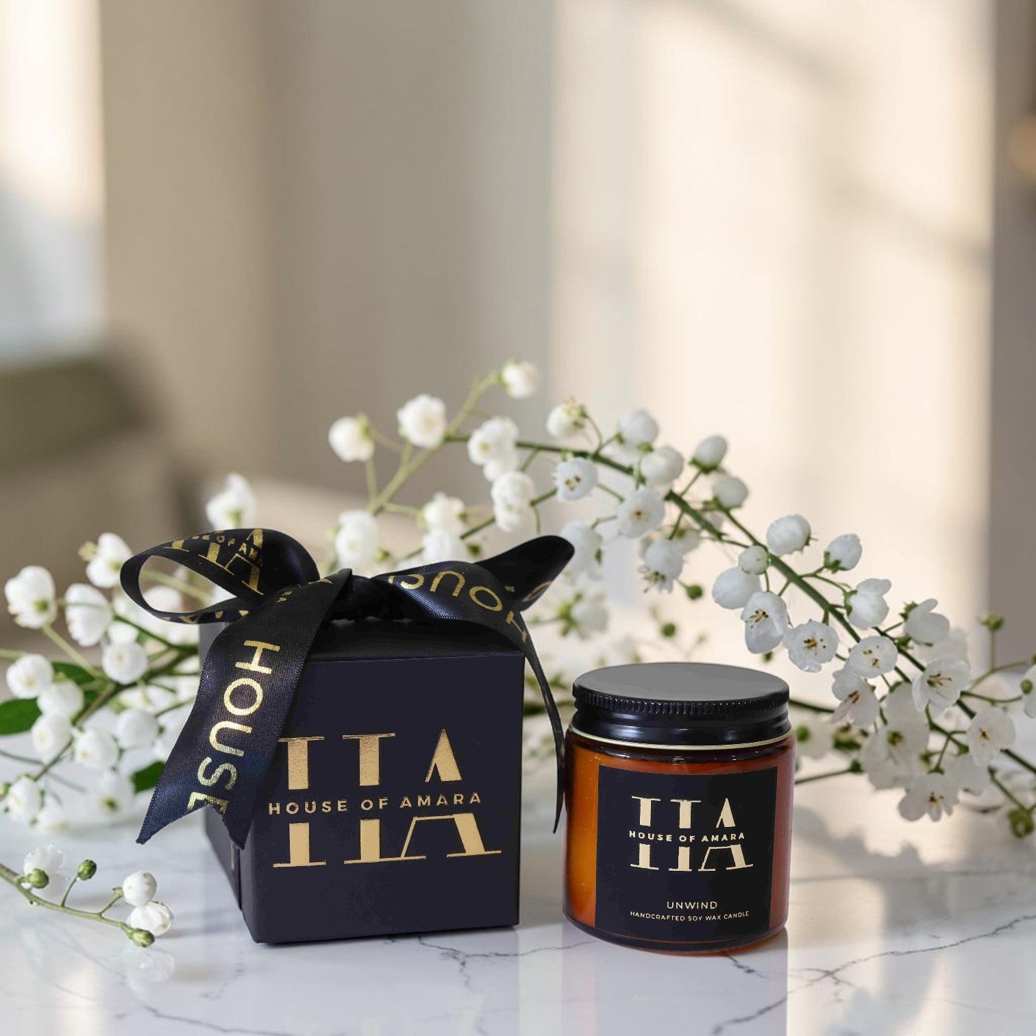 Unwind – White Tea Scented Candle (100g) Secondary image