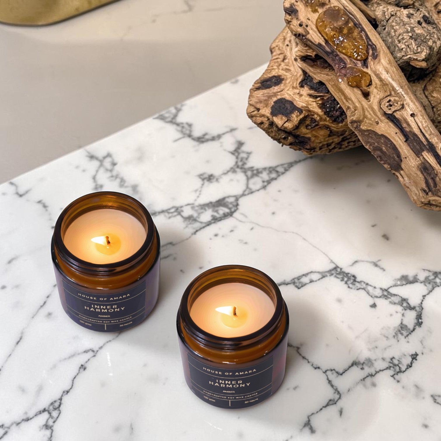 Inner Harmony Amber Sandalwood Travel Candle