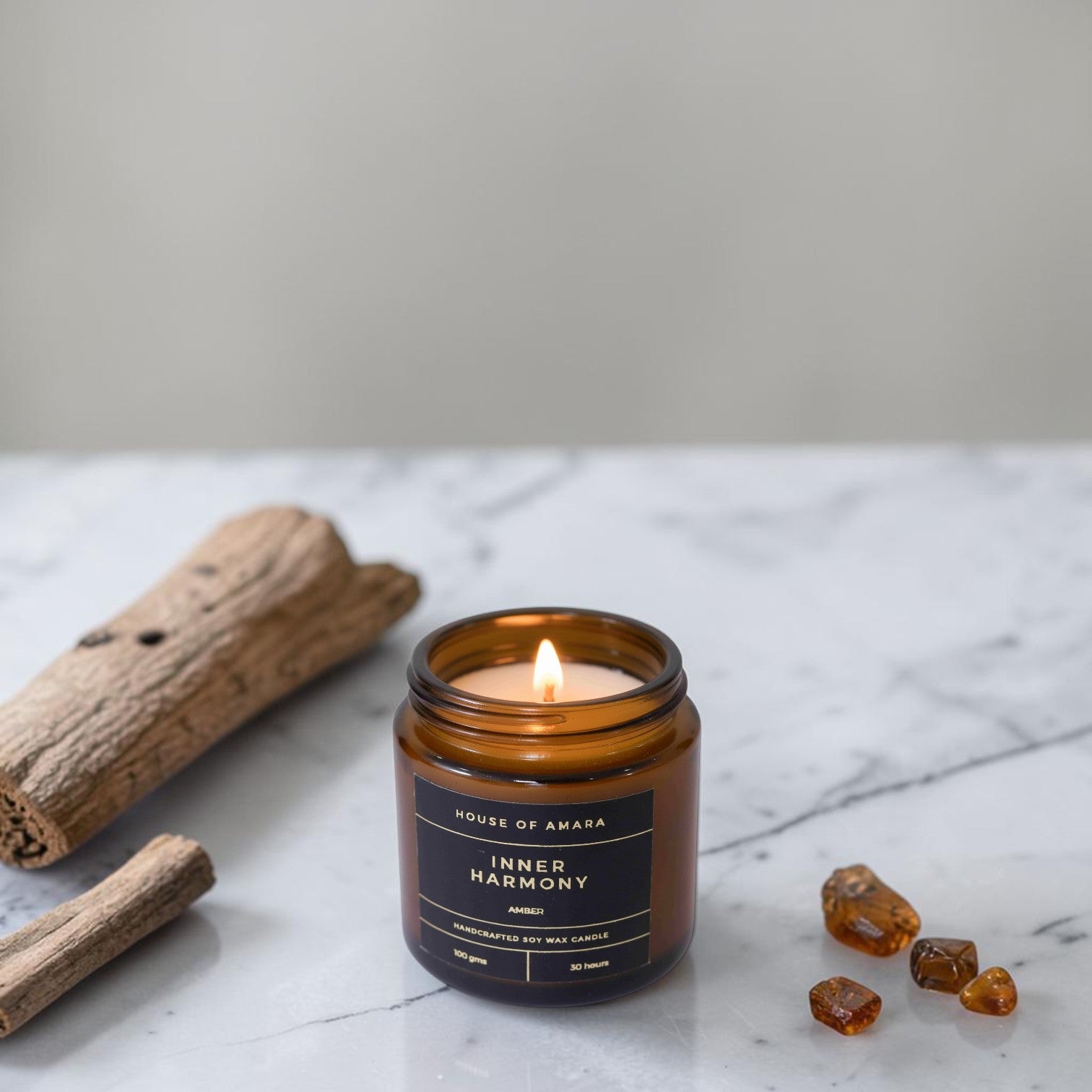 Inner Harmony Amber Sandalwood Travel Candle