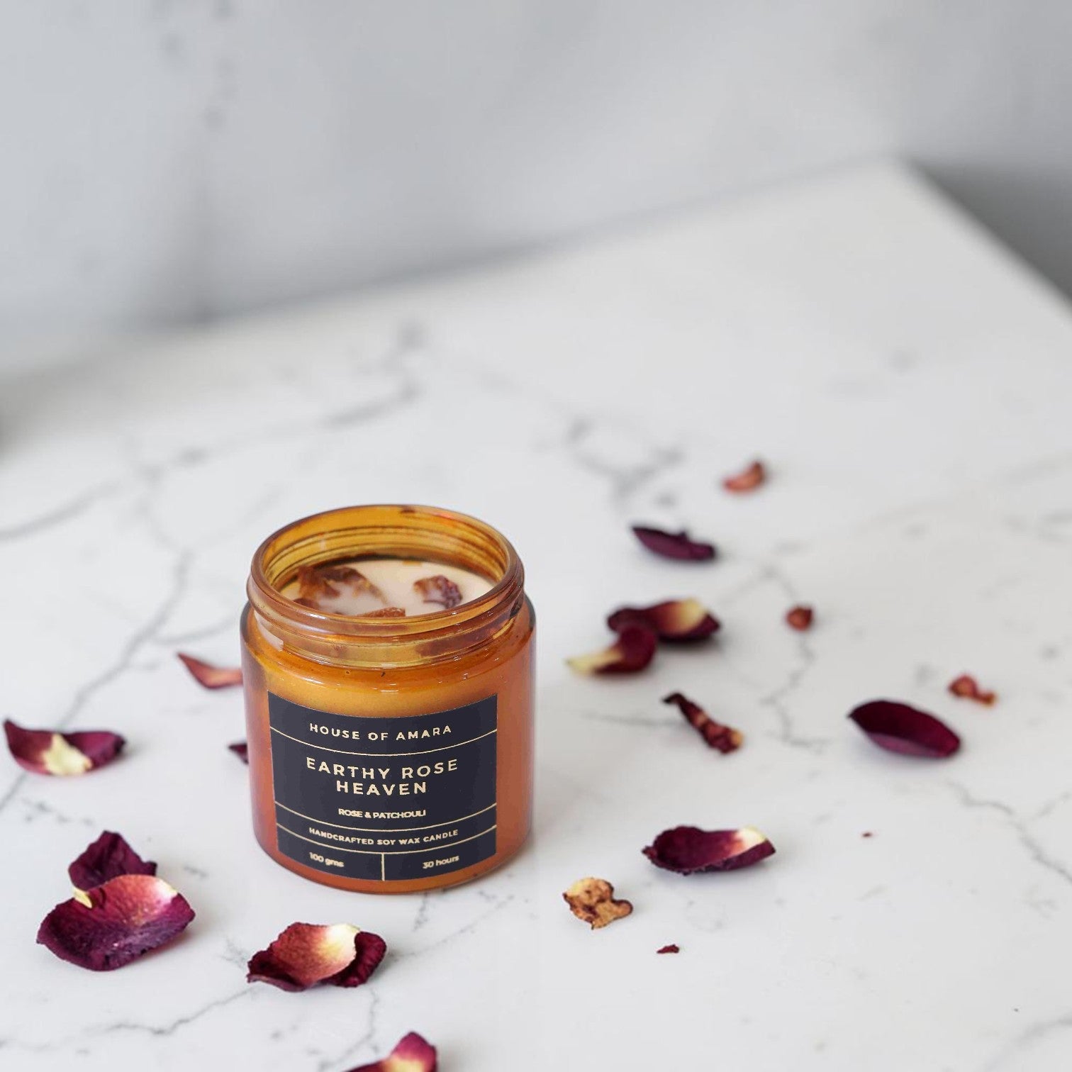 Earthy Rose Heaven Vanilla Rose Candle
