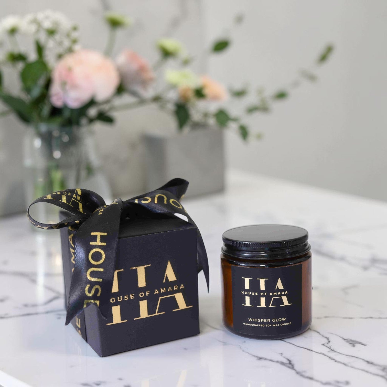 Whisper Glow – Soft Floral Scented Candle (100g and 200g)