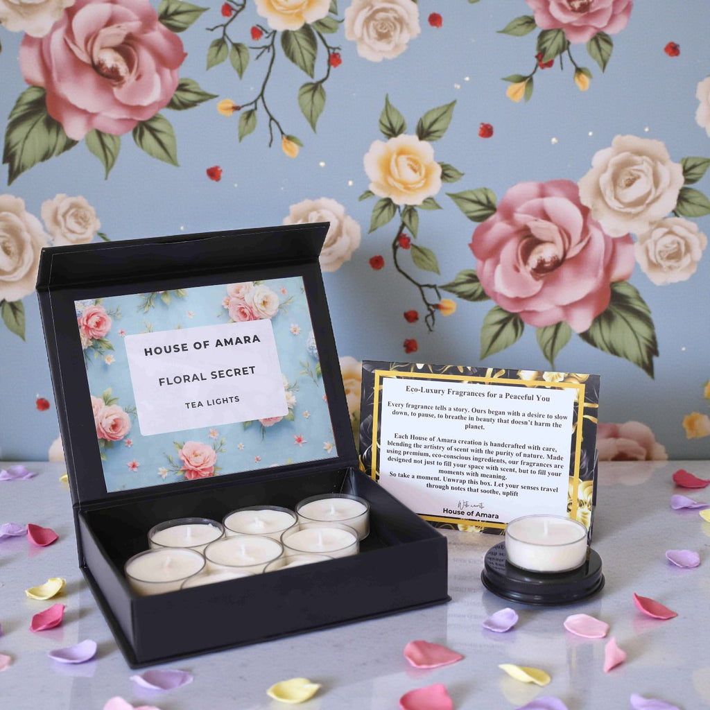 Floral Secret Tea Light Candles