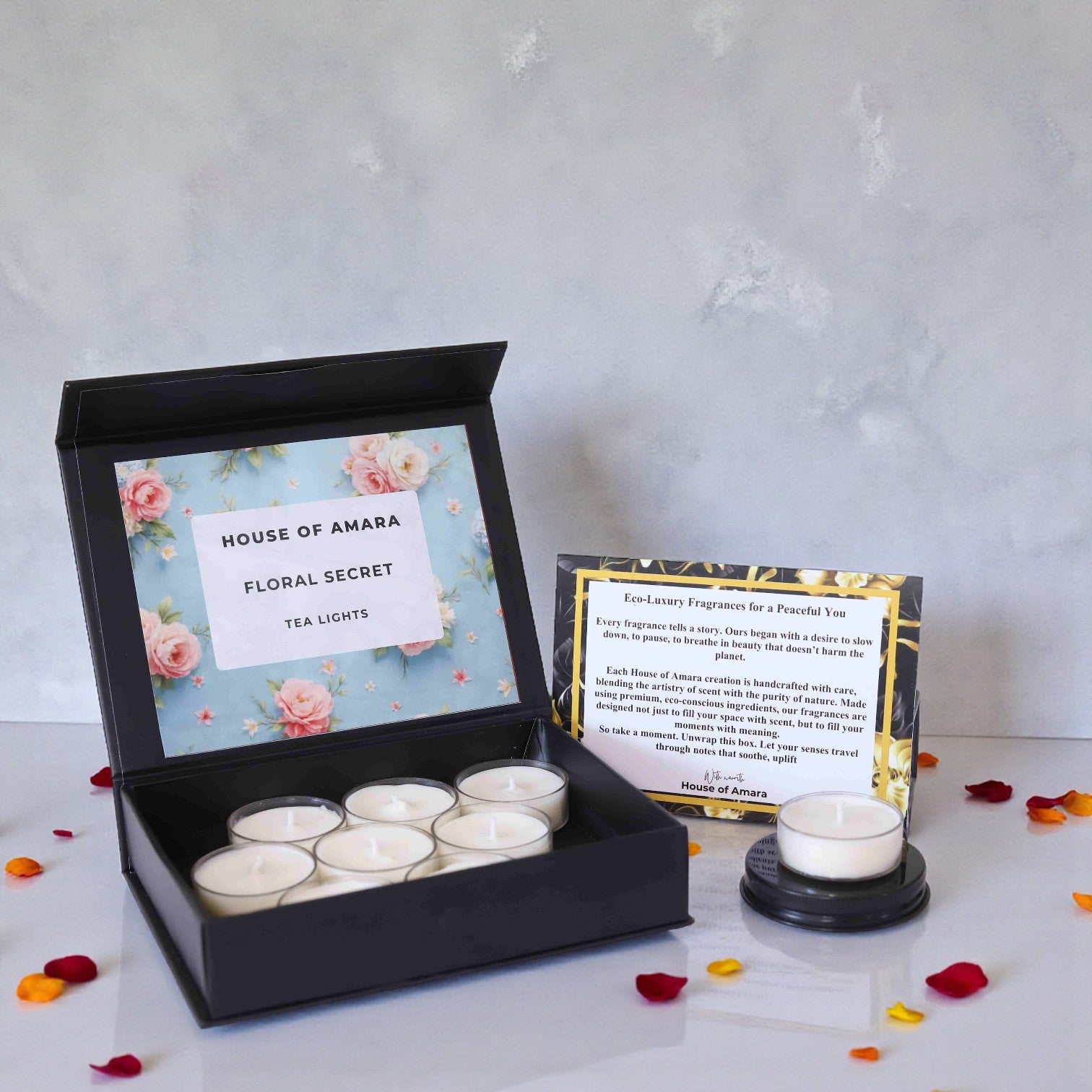Floral Secret Tea Light Candles