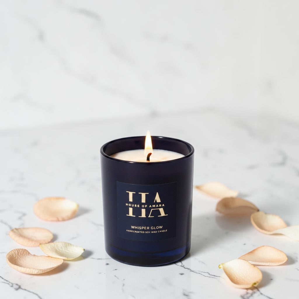 Whisper Glow – Soft Floral Scented Candle (100g and 200g)