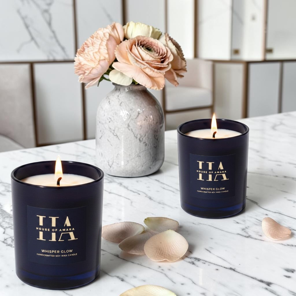 Whisper Glow – Soft Floral Scented Candle (100g and 200g)