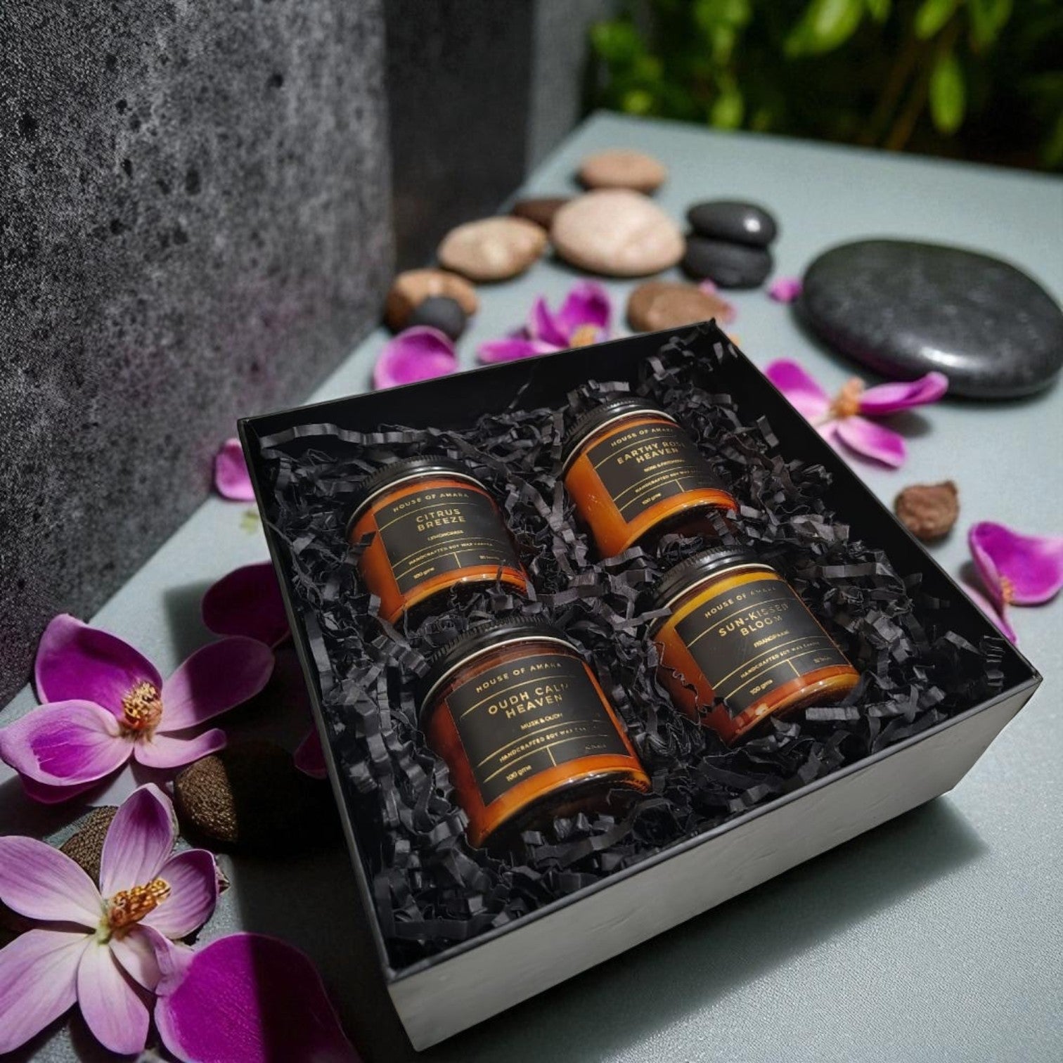 Amara Utsav Candle Gift Hamper | Luxury 4 Candle Gift Set