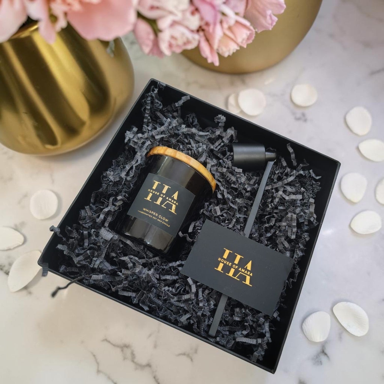 Evening Ritual Luxury Gift Hamper | Scented Candle & Candle Snuffer Set